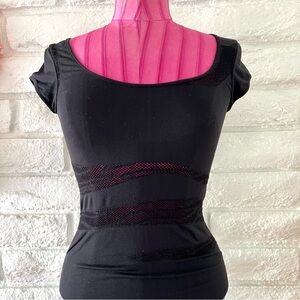Sexy BEBE Black Bodycon Dress Sz S/P Sheer Mesh